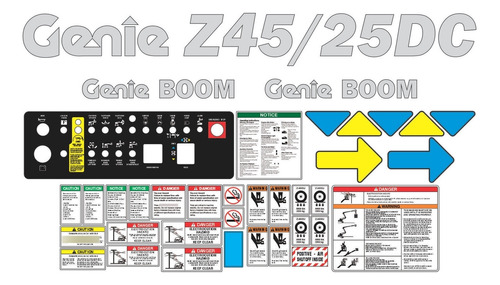 Calcomanias Plataforma Articulada Genie Z45-25dc