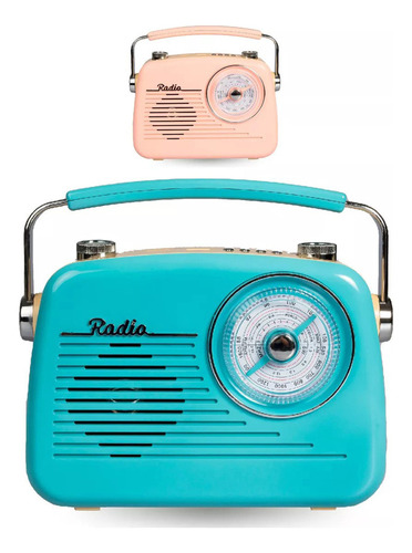 Radio Portátil Bluetooth Vintage Retro Usb Aux Recargable