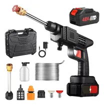 Comprar Hidrolavadora Electrica Pistola Para Lavado Autos Portatil Color Negro 12pcs Recargable Con Pulverizador De Espuma