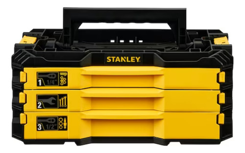 Caixa Baú 3 Gavetas Stmt98107 126 Peças Stanley