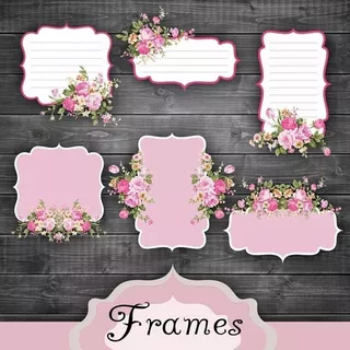 Kit Imprimible Frames Etiquetas Labels Banderines Diamante