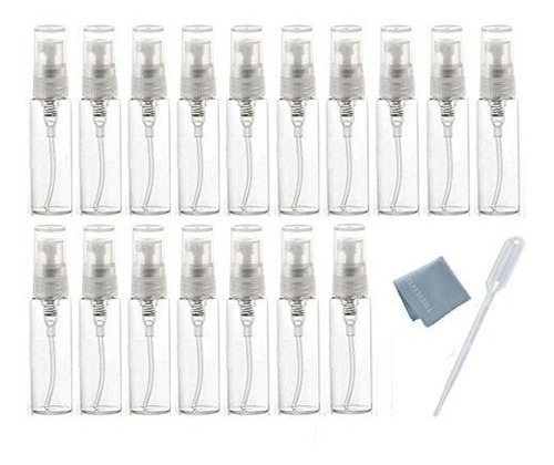 Set De 10 Botellas Vidrio Spray Pulverizadores Reenvasables