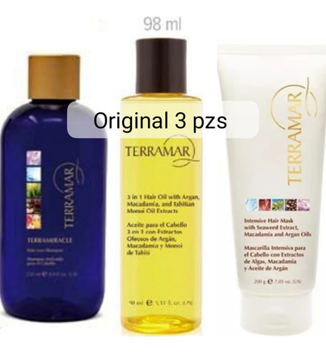 Kit Capilar Terramar Shampoo Anticaida, Óleo3en1, Mascarilla