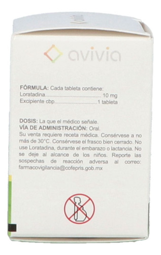 Loratadina 10 Mg 20 Tabletas