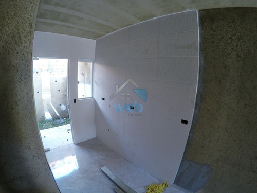 Imagem 6 de 26 de Excelentes Casas Em Pequeno Condomínio No Bairro Campo De Santana, Com Dois Quartos, Sala, Cozinha Americana, Banheiro Social E Área De Serviços. - Ca01630 - 70039866
