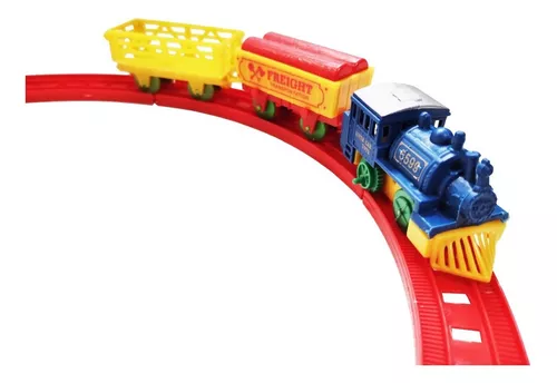 TREM CLASSICO LOCOMOTIVA VINTAGE TRENZINHO VAGÃO MUDA PISTA TRILHO  FERRORAMA BRINQUEDO INFANTIL - Ri Happy