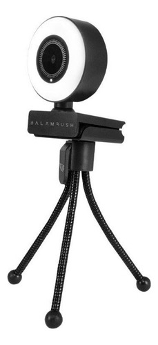 Webcam Balam Rush Fhd1080p Usb Microfono Luz Led Stelarcw75 Color Negro