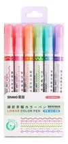 Comprar Canetas Coloridas Fine Carimbo Roller Papelaria Fofa 6unid