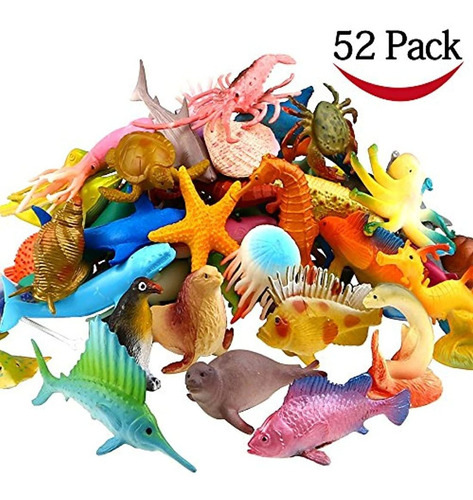 Funcorn Toys Ocean Sea Animal, 52 Unidades Surtidas De Mini
