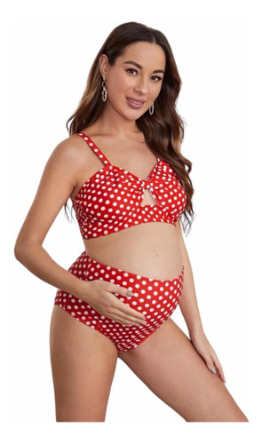 Traje De Baño Maternal Bikini Rojo