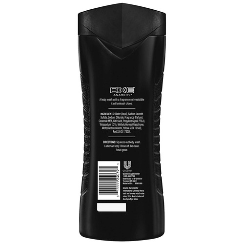 Axe Body Wash Hombres, Anarquía, 16 Oz, Twin Pack