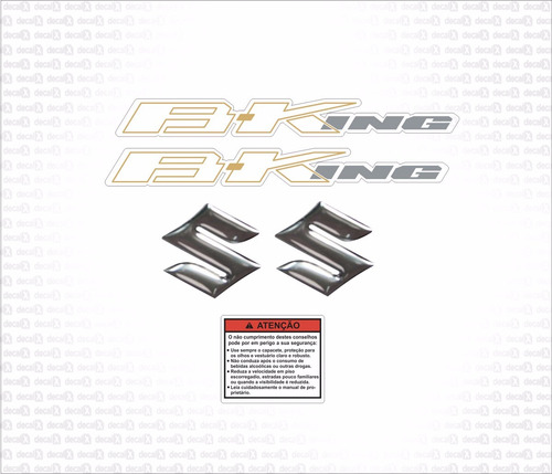 Kit Adesivos Suzuki B-king 1300 Branca Bking Bk001 Fgc