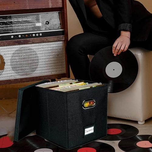 Caja De Almacenamiento De Discos De Vinilo