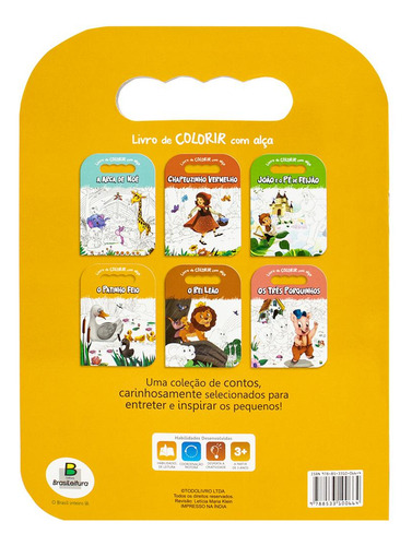 Livro De Colorir Com Alça: Patinho Feio, O, De Todolivro. Colorir Com Alça, Vol. 1. Editorial Brasileitura, Capa Mole, Edição 1 Em Português, 2023