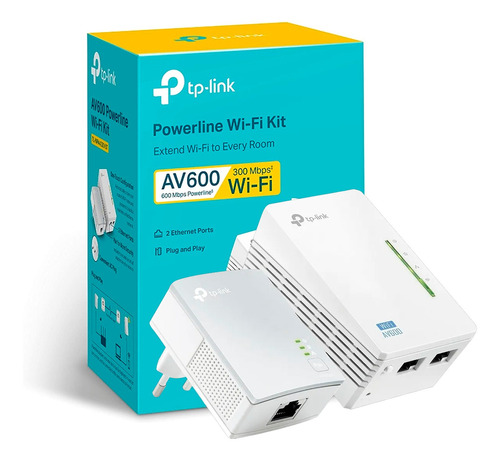 Extensor Tplink Wifi Powerline 300mbps Av600mbps Kit 2 Peças