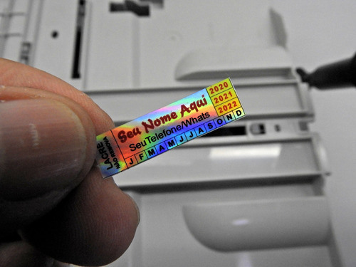 Lacre Void Holográfico Premium 30x10mm Personalizad 500u Cor
