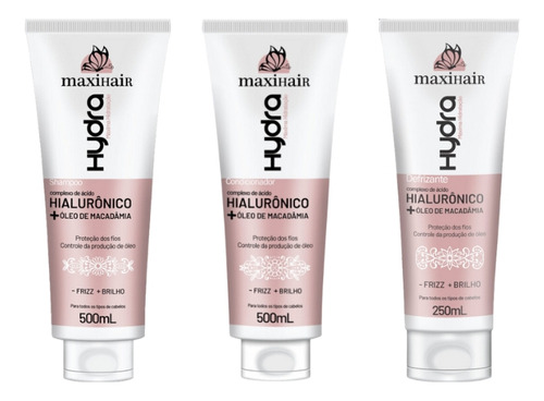 Kit Hialuronico+oleo De Macad Maxihair Shamp+cond+defrizante