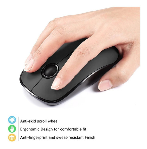 Imagen 6 de 8 de Mouse Inalambrico Victsing Delgado Slim Silencioso Pc Laptop