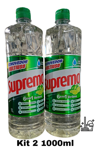 Kit 2 Removedor Perfumado Verbena Base Agua Suprema 1000ml