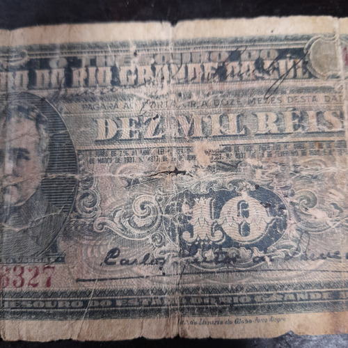 Cédula Bônus 10.000 Reis Rio Grande Do Sul Getúlio Vargas