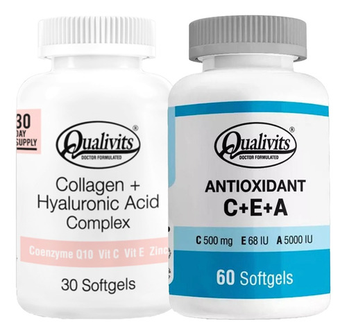 Colágeno Marino Ácido Hialurónico + Antioxidante Qualivits 