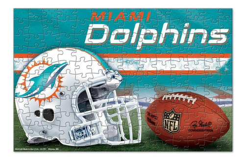 Quebra-cabeça Team Puzzle 150pcs Miami Dolphins