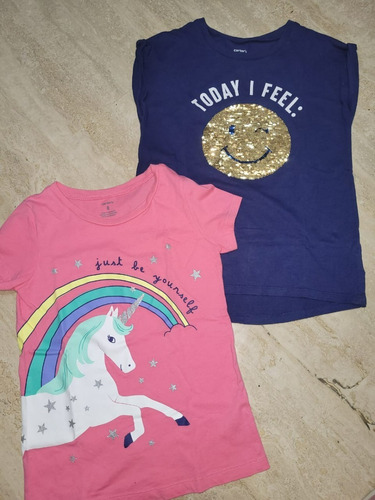 Franelas Marca Carters Talla 8 De Niñas, Camisas De Niñas