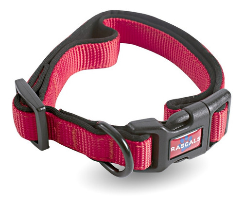 Collar Perro Mediano Acolchonado Premium Rascals Color Rojo Neoprene - SBR Tamaño del collar M