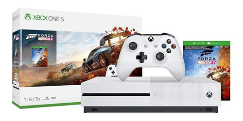 Microsoft Xbox One S 1TB Forza Horizon 4 Bundle color  blanco