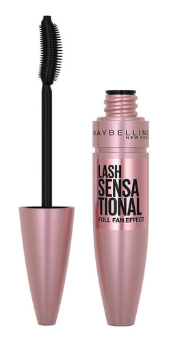 Imagen 1 de 3 de Máscara de pestañas Maybelline Lash Sensational 9.5ml color blackest black