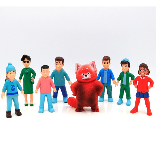 8 Piezas Girando Rojo Disney Pixar Figuras Juguete Meimei Pa