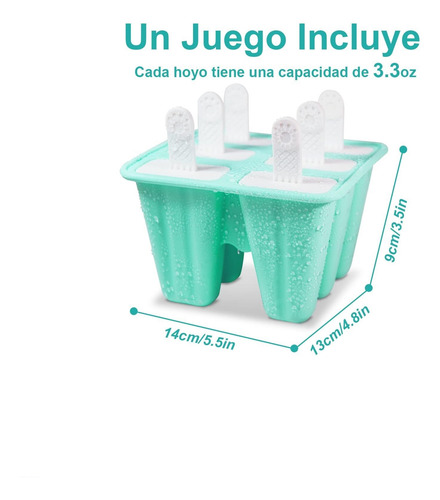 Moldes For Paletas, Moldes Reutilizables For Helado De 6