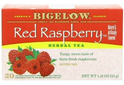 Bigelow Tea Frambuesa Roja De Hierbas Sin Cafena, 20 Bolsita