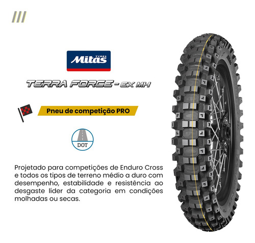 Pneu Mitas 80/100-21 + 100/100-18 Terra Force Crf 250f