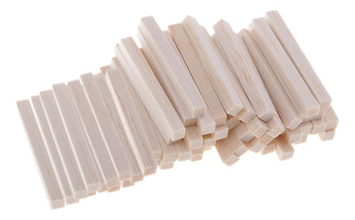 60pcs Bloques De De Balsa Modelado De Bricolaje Artesanía