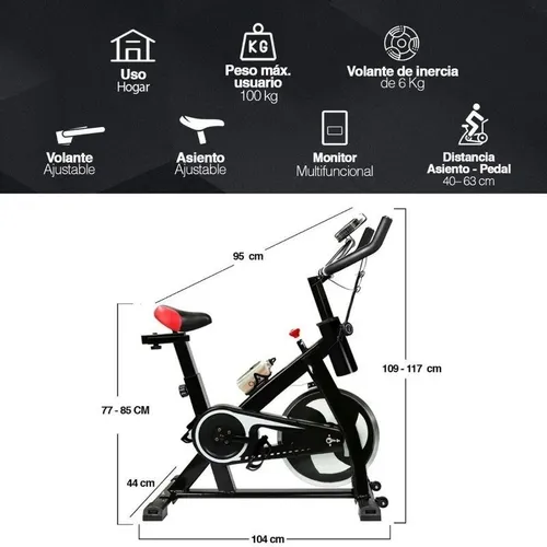 Bicicleta Est tica Spinning Gimnasio Z100 Pro. Cuotas sin inter s