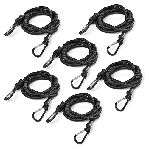 Moladri 80 Inch Heavy Duty Bungee Cords With Carabiner Hook,