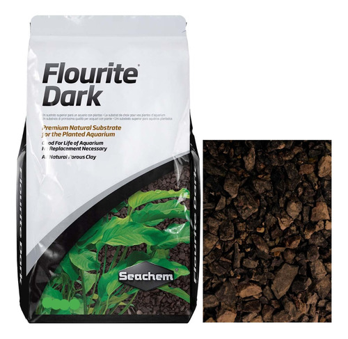 Sustrato Flourite Dark 1kg  Seachem Plantado Acuarios