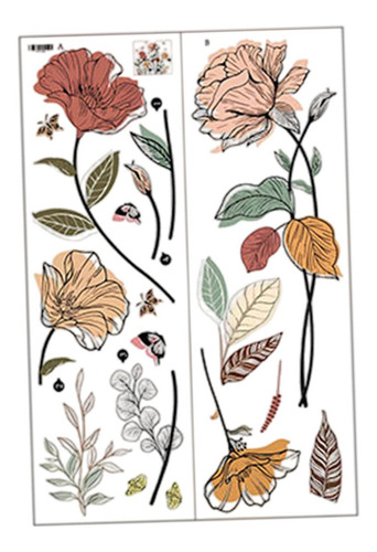 Xx Flores Rústicas Adesivos De Parede Decoração De Casa,