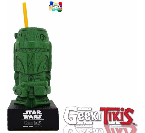 Star Wars Vaso Boba Fett Totem Tiki Guerra Galaxias Cf Color Verde oscuro