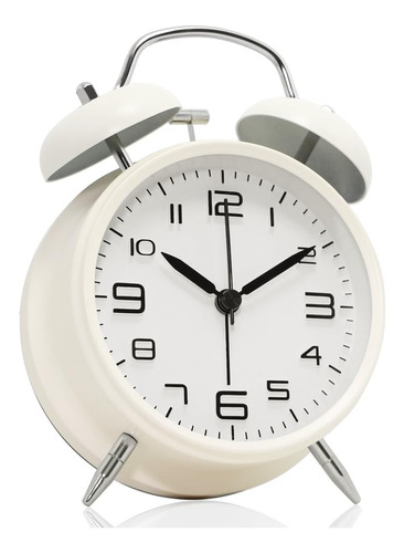 Betus [reloj Despertador Con 4 Campanas Gemelas Sin Tictac -