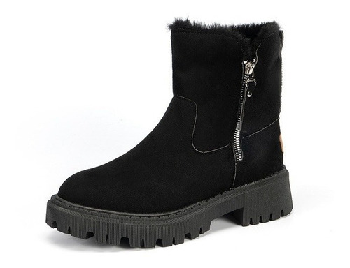 Botas De Nieve De Mujer, Zapatos De Gamuza, Calor, Inv