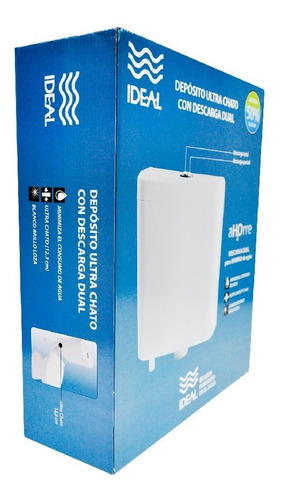 Imagen 9 de 9 de Mochila Inodoro Ideal 92000 Extra Chato 12,3 Doble Descarga