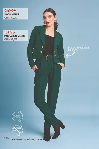 Pantalon verde dama outlet