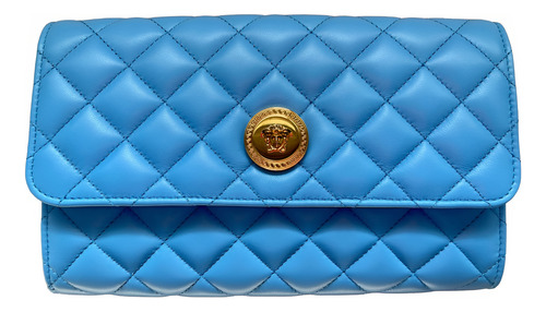 Versace Medusa Cartera Celeste Nueva