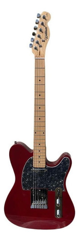 Guitarra elétrica Waldman GTE-200 telecaster de  madeira maciça wine red com diapasão de madeira técnica