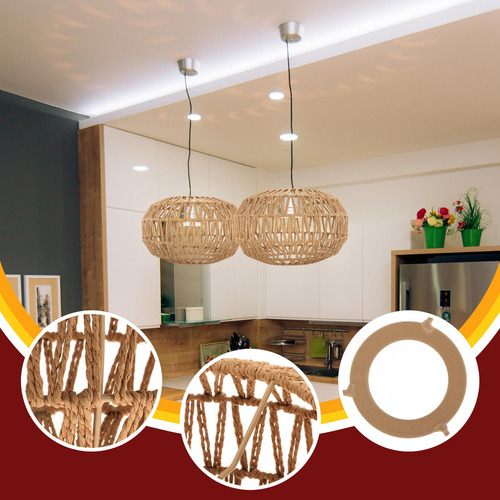 Luminária Pendente Tecida À Mão, Luminária Estilo
