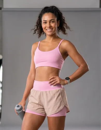 Conjunto Fitness Top E Short Suplex Feminino Academia Rosa-claro M