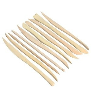 Vktech 10pcs Arcilla Cuchillo De Madera Escultura Cerámica A