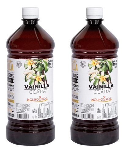 Vainilla Molino Real Saborizante Natural 1l Clara 2 Pack